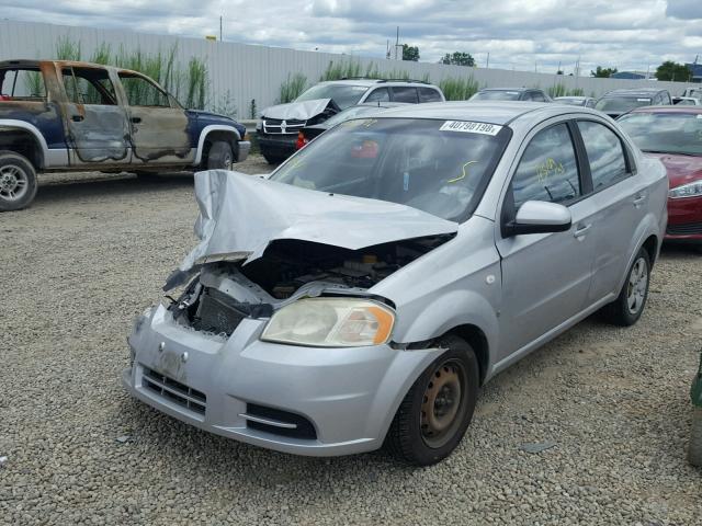 KL1TD56627B114288 - 2007 CHEVROLET AVEO BASE Күміс фото 2