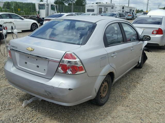 KL1TD56627B114288 - 2007 CHEVROLET AVEO BASE Күміс фото 4