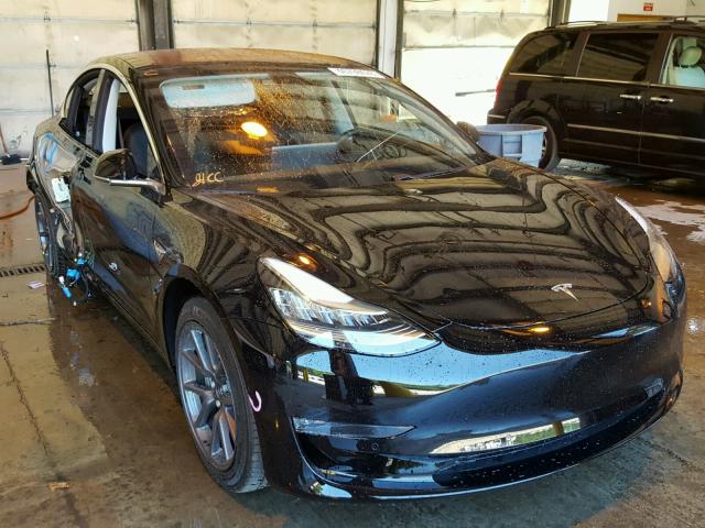 5YJ3E1EA1JF033811 - 2018 TESLA MODEL 3 შავი ფოტო 1