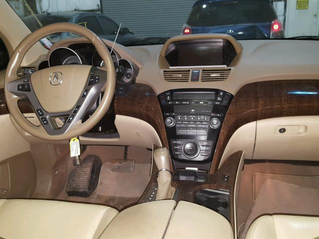 2HNYD2H69CH543613 - 2012 ACURA MDX ADVANC MAROON photo 9