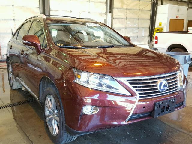 2T2BC1BA2FC002516 - 2015 LEXUS RX 450H BURGUNDY photo 1