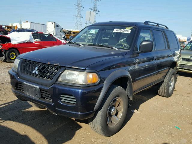 JA4MT21H33J005940 - 2003 MITSUBISHI MONTERO SP BLUE photo 2