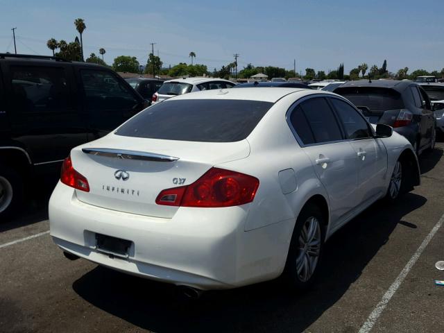 JN1CV6AP5CM624762 - 2012 INFINITI G37 BASE WHITE photo 4