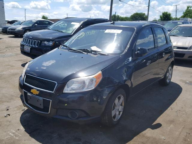 KL1TD66E69B632582 - 2009 CHEVROLET AVEO LS BLACK photo 2
