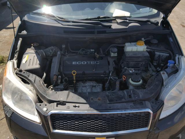 KL1TD66E69B632582 - 2009 CHEVROLET AVEO LS BLACK photo 7