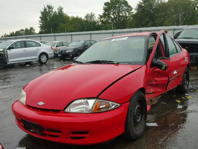 1G1JC524927273711 - 2002 CHEVROLET CAVALIER RED photo 2