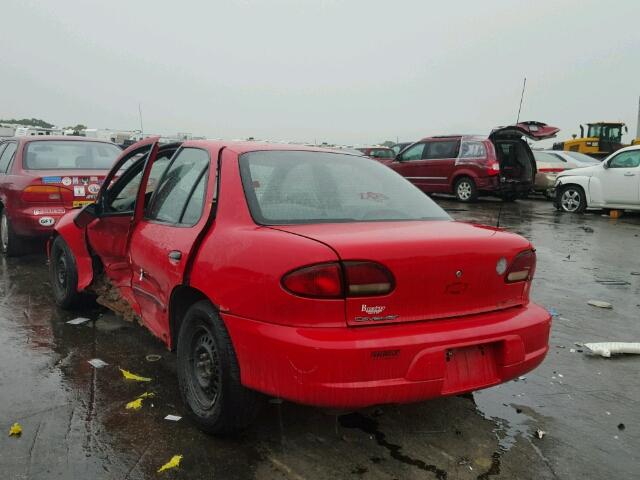 1G1JC524927273711 - 2002 CHEVROLET CAVALIER RED photo 3