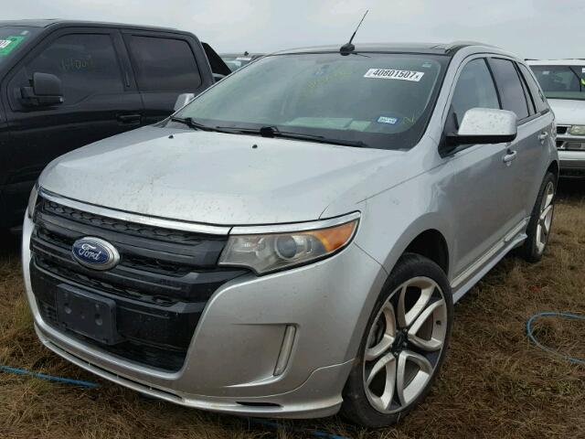 2FMDK3AK3BBA47050 - 2011 FORD EDGE SPORT SILVER photo 2