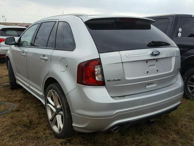 2FMDK3AK3BBA47050 - 2011 FORD EDGE SPORT SILVER photo 3