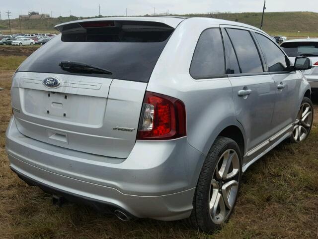 2FMDK3AK3BBA47050 - 2011 FORD EDGE SPORT SILVER photo 4