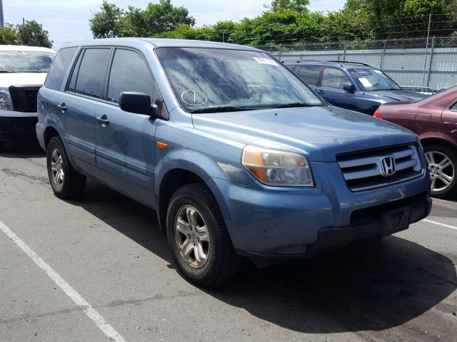 5FNYF28177B013236 - 2007 HONDA PILOT LX BLUE photo 1