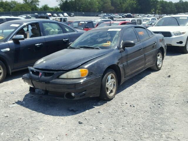 1G2NW52E23M505646 - 2003 PONTIAC GRAND AM G BLACK photo 2