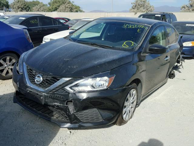 3N1AB7AP8HL661506 - 2017 NISSAN SENTRA S BLACK photo 2