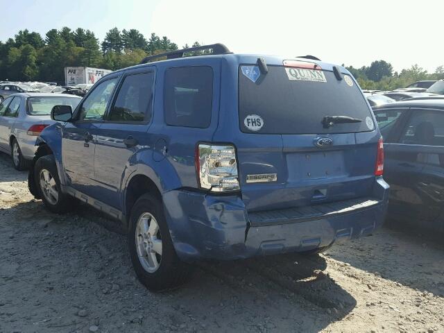 1FMCU0D76AKA33532 - 2010 FORD ESCAPE XLT BLUE photo 3