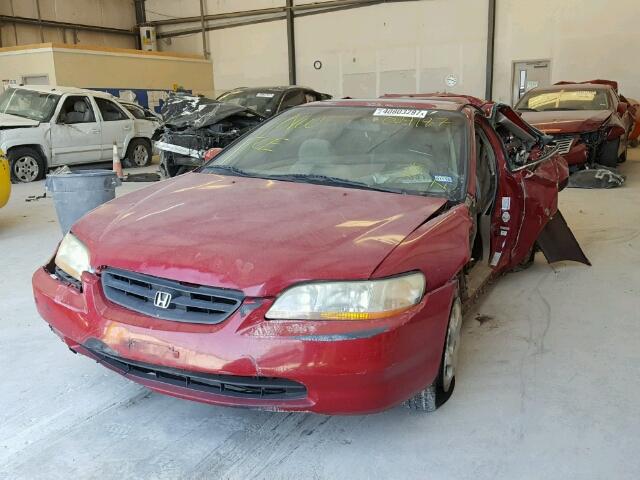 1HGCG3256WA004187 - 1998 HONDA ACCORD EX MAROON photo 2