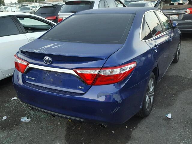 4T1BF1FKXFU907471 - 2015 TOYOTA CAMRY LE BLUE photo 4