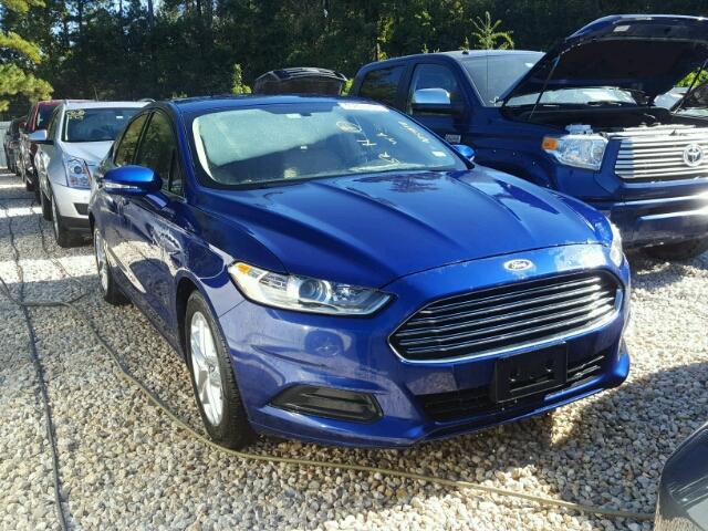 3FA6P0HR1DR247497 - 2013 FORD FUSION BLUE photo 1