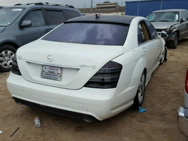 WDDNG71X57A101261 - 2007 MERCEDES-BENZ S 550 WHITE photo 4