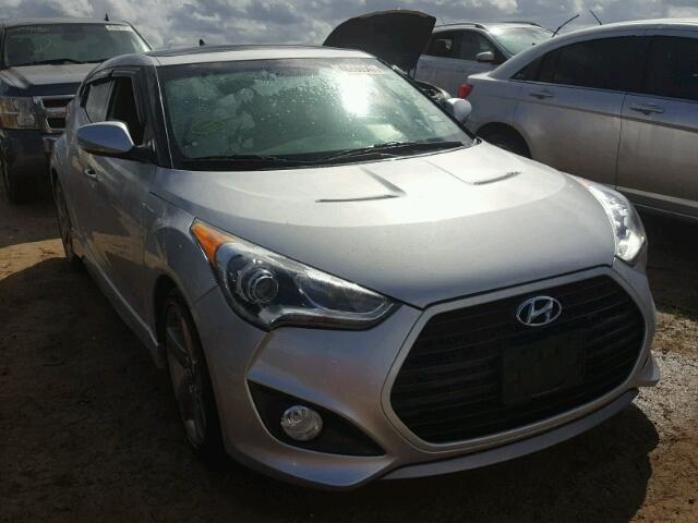 KMHTC6AE3DU126476 - 2013 HYUNDAI VELOSTER T SILVER photo 1