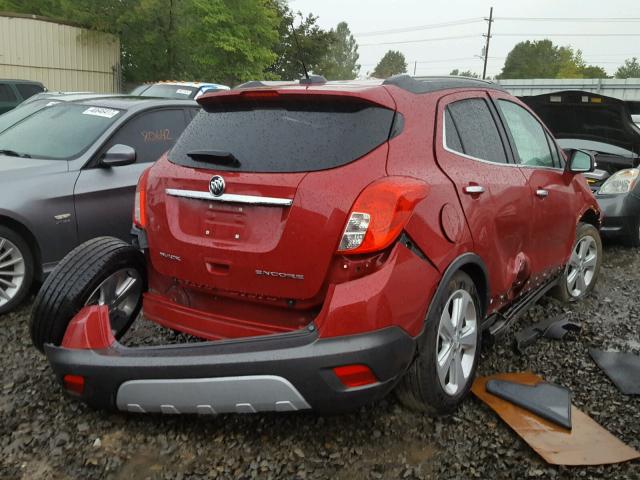 KL4CJASB0GB699296 - 2016 BUICK ENCORE RED photo 4