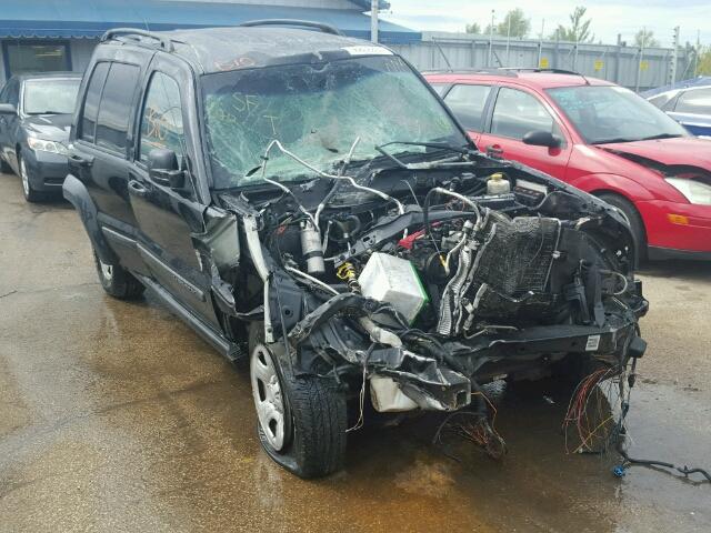 1J4GL48K47W603456 - 2007 JEEP LIBERTY SP BLACK photo 1