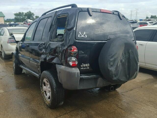 1J4GL48K47W603456 - 2007 JEEP LIBERTY SP BLACK photo 3