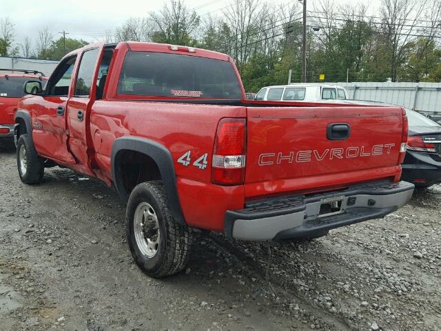 1GCHK23275F932562 - 2005 CHEVROLET SILVERADO RED photo 3