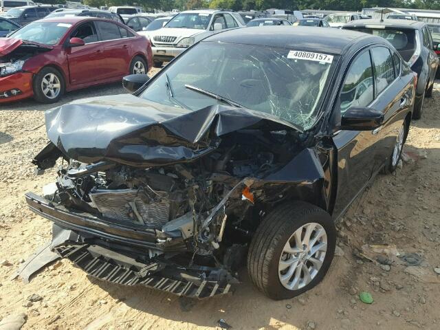 3N1AB7AP1HY243663 - 2017 NISSAN SENTRA BLACK photo 2