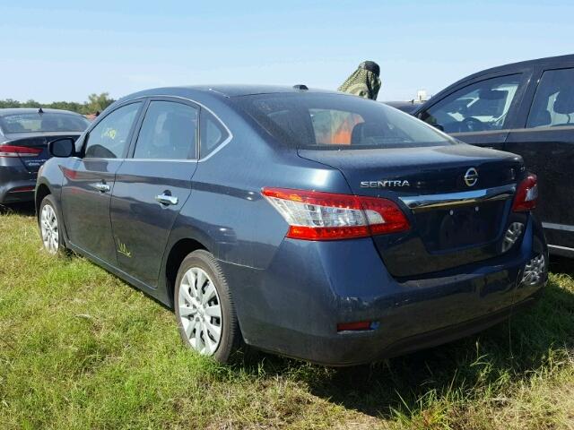 3N1AB7AP6FL686255 - 2015 NISSAN SENTRA S BLUE photo 3