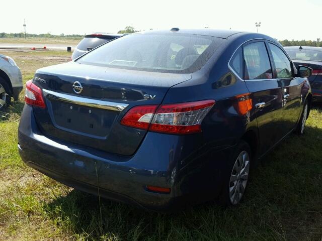 3N1AB7AP6FL686255 - 2015 NISSAN SENTRA S BLUE photo 4