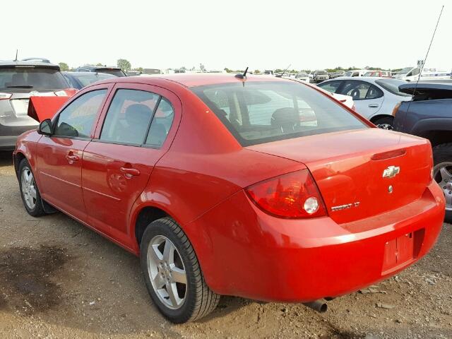 1G1AT58H497187646 - 2009 CHEVROLET COBALT RED photo 3