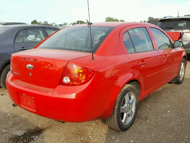 1G1AT58H497187646 - 2009 CHEVROLET COBALT RED photo 4