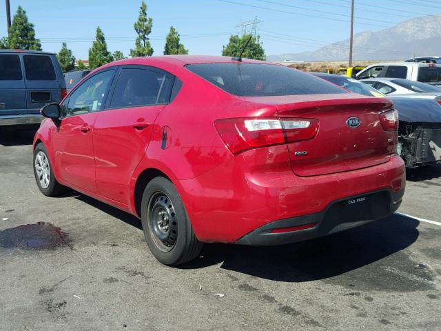 KNADM4A39C6089880 - 2012 KIA RIO LX RED photo 3