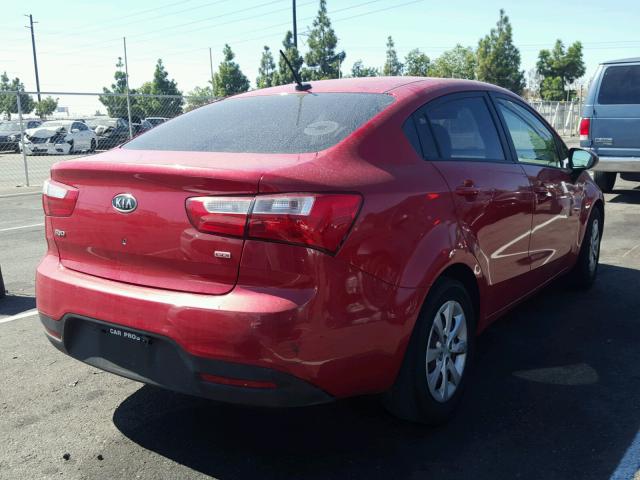 KNADM4A39C6089880 - 2012 KIA RIO LX Կարմիր լուսանկար 4