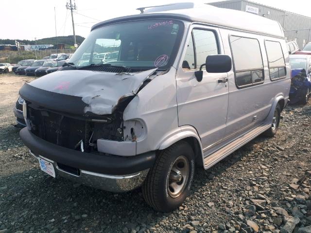 2B6HB21Z1SK563442 - 1995 DODGE RAM VAN B2 GRAY photo 2