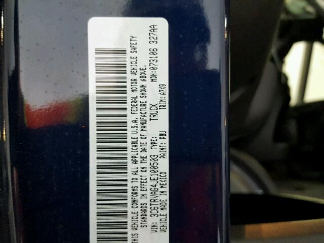 3C6TRVAG4JE100503 - 2018 RAM PROMASTER 蓝色 照片 10