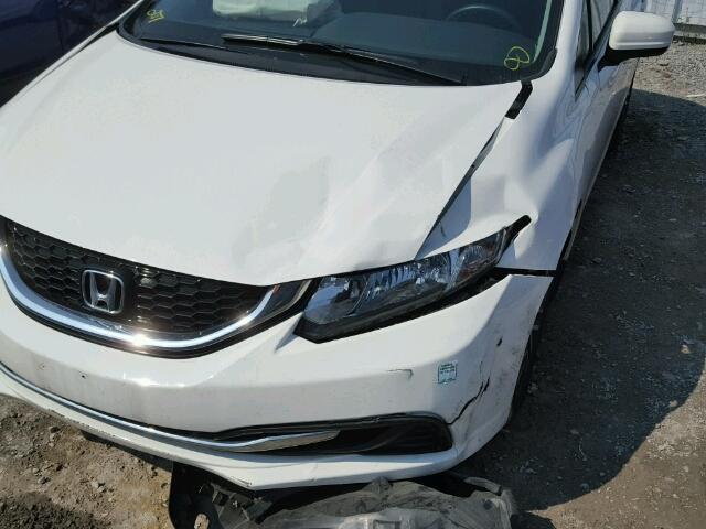 2HGFB2F50FH051362 - 2015 HONDA CIVIC LX WHITE photo 9