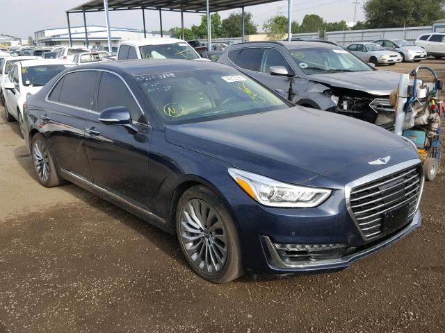 KMHG54JH2JU039562 - 2018 GENESIS G90 ULTIMA BLUE photo 1