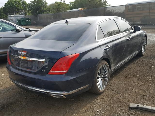 KMHG54JH2JU039562 - 2018 GENESIS G90 ULTIMA BLUE photo 4