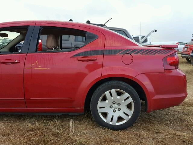 1C3CDZAG4CN247793 - 2012 DODGE AVENGER RED photo 9