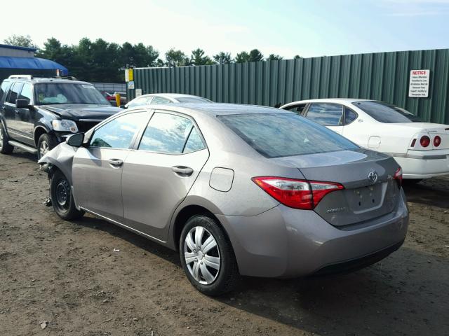 2T1BURHE4EC038040 - 2014 TOYOTA COROLLA L GRAY photo 3