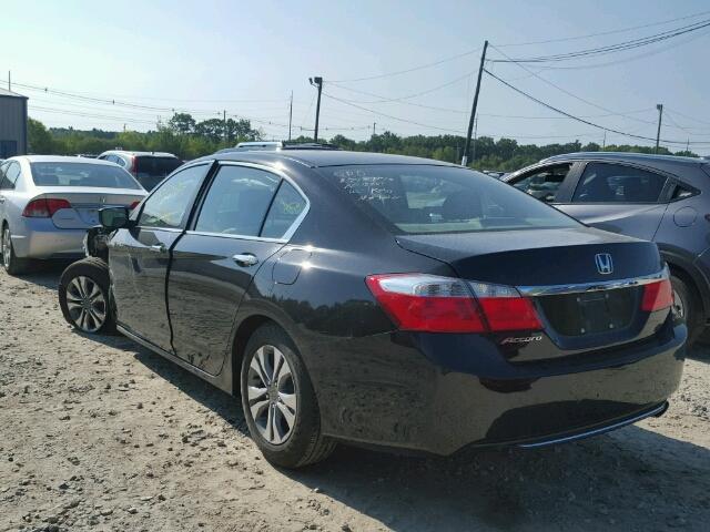 1HGCR2F34EA180621 - 2014 HONDA ACCORD LX BLACK photo 3