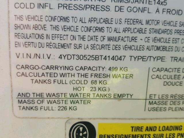 4YDT30525BT414047 - 2011 KEYSTONE PASSPORT თეთრი ფოტო 10