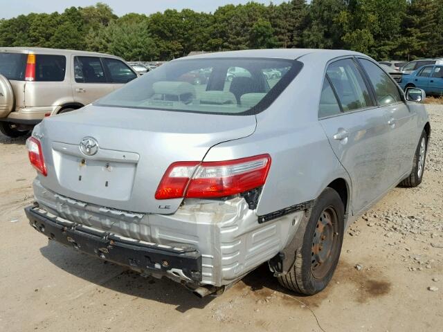 4T4BE46K97R001291 - 2007 TOYOTA CAMRY NEW SILVER photo 4