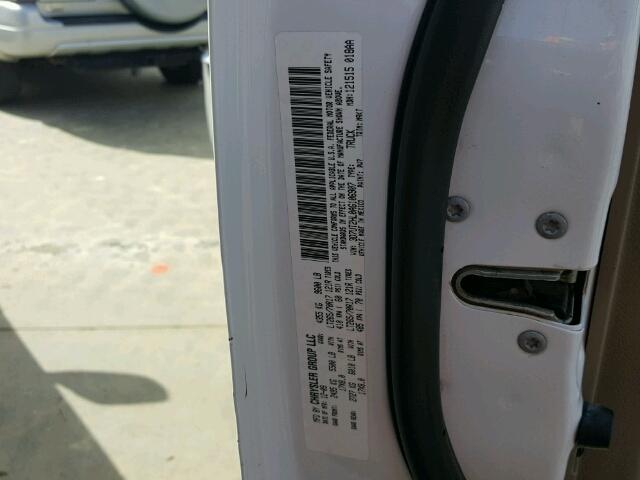 3D7UT2HL0AG106907 - 2010 DODGE RAM 2500 WHITE photo 10