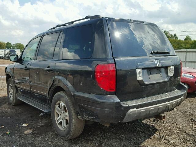 2HKYF18783H515845 - 2003 HONDA PILOT BLACK photo 3