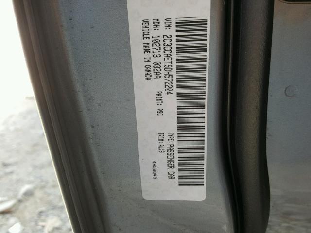 2C3CCAET9DH572204 - 2013 CHRYSLER 300C SILVER photo 10