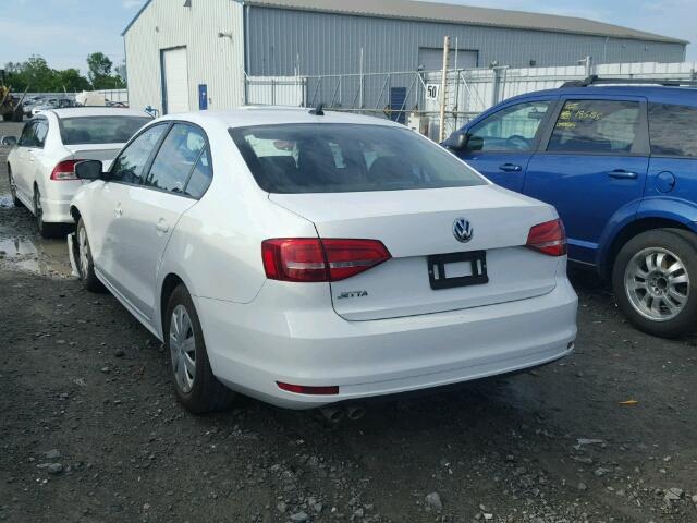 3VW2K7AJ3FM343875 - 2015 VOLKSWAGEN JETTA BASE WHITE photo 3