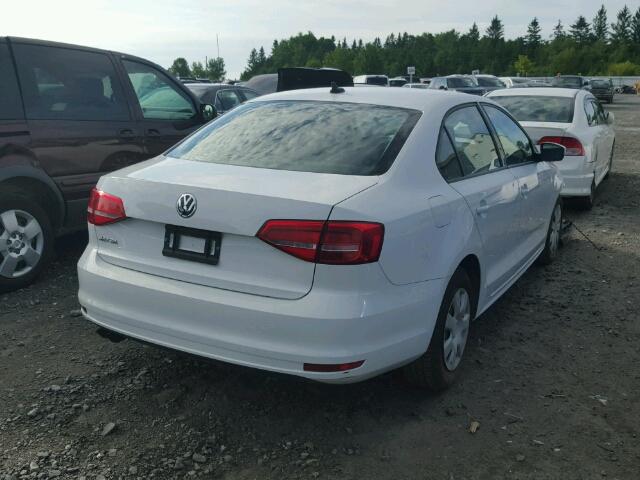 3VW2K7AJ3FM343875 - 2015 VOLKSWAGEN JETTA BASE WHITE photo 4