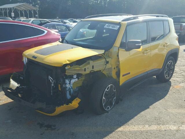 ZACCJBCT6FPB92636 - 2015 JEEP RENEGADE T YELLOW photo 2